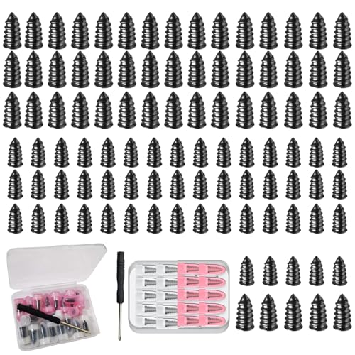 IMOLL 100Pcs Tire Repair Rubber Nails Kit with 2 Sizes,Screw in Tire Repair Kit Screw Plugs for Tires, Vacuum Tire Repair Plugs with Storage Box and Screwdriver, for Truck Car Motorcycle(50S+50L) - Image 1