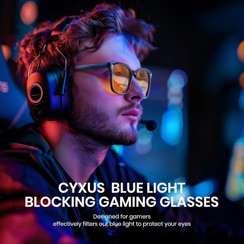 Gaming Glasses for Men Women Blue Light Glasses for Computer Screen Reduce Eye Strain Sleep Better 8082 - Image 3