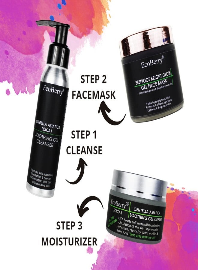 EcoBerry Beetroot Bright Glow Gel Face Mask Brightening & Glowing Skin, Hydration, Anti-Ageing, Natural, Chemical Free, Paraben Free | Vegan - Image 5