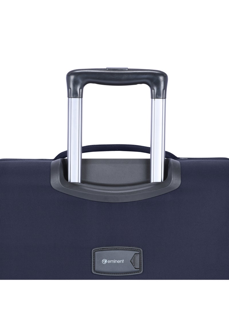 eminent - Unisex Soft Travel Bag Large Luggage Trolley Polyester Lightweight Expandable 4 Double Spinner Wheeled Suitcase with 3 Digit TSA lock E765 Purple - Image 1