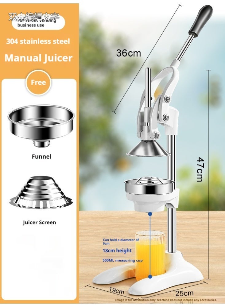 Arabest Freshforce Aluminium Hand Press Juicer for Citrus Fruits 50 x 20 x 20 cm, Silver - Image 1