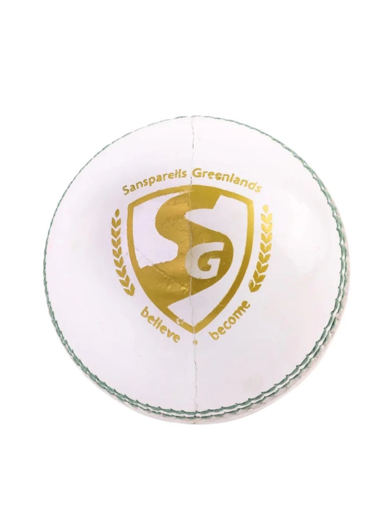 SG Club Cricket White Leather Ball - Image 1
