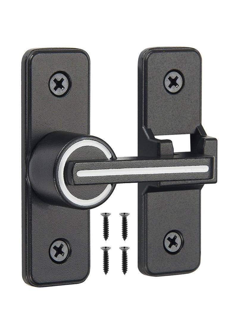 180 Degree Right Angle Door Lock Heavy Duty Flip Latch Bolt Lock for Doors and Windows Push Pull Lock Rod Barn Door Lock Luminous Finish - Image 1