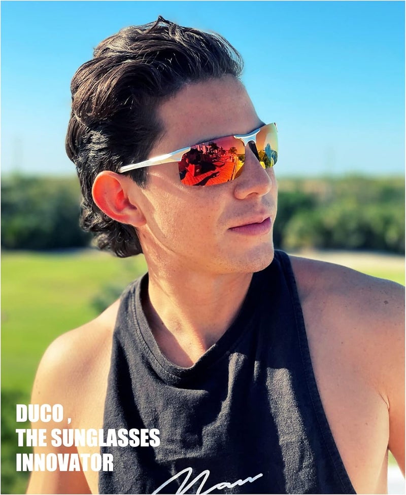 Duco Mens Sports Polarized Sunglasses UV Protection Sunglasses for Men 8177s - Image 2