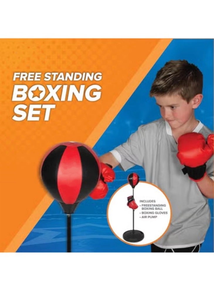 YelaJoy Punching Bag for Kids, Boxing Gloves Set, Adjustable Freestanding Speed Bag, with Spring Loaded Stand, Junior Boxing Gloves and Hand Pump, Portable and Easy Assembly for Boys, Teens, Toddlers Ages 4+ - Image 2