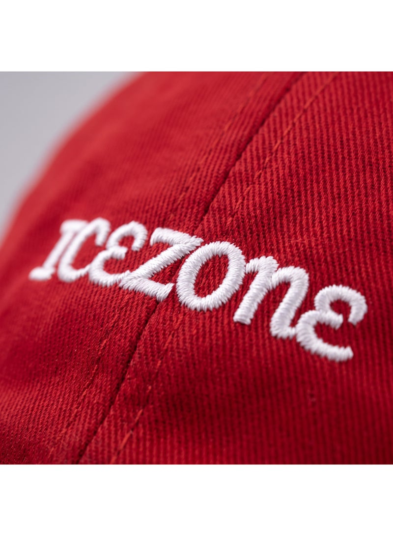Icezone Red Hat - 100% Cotton, Adjustable Strap, UV Protection - Image 4