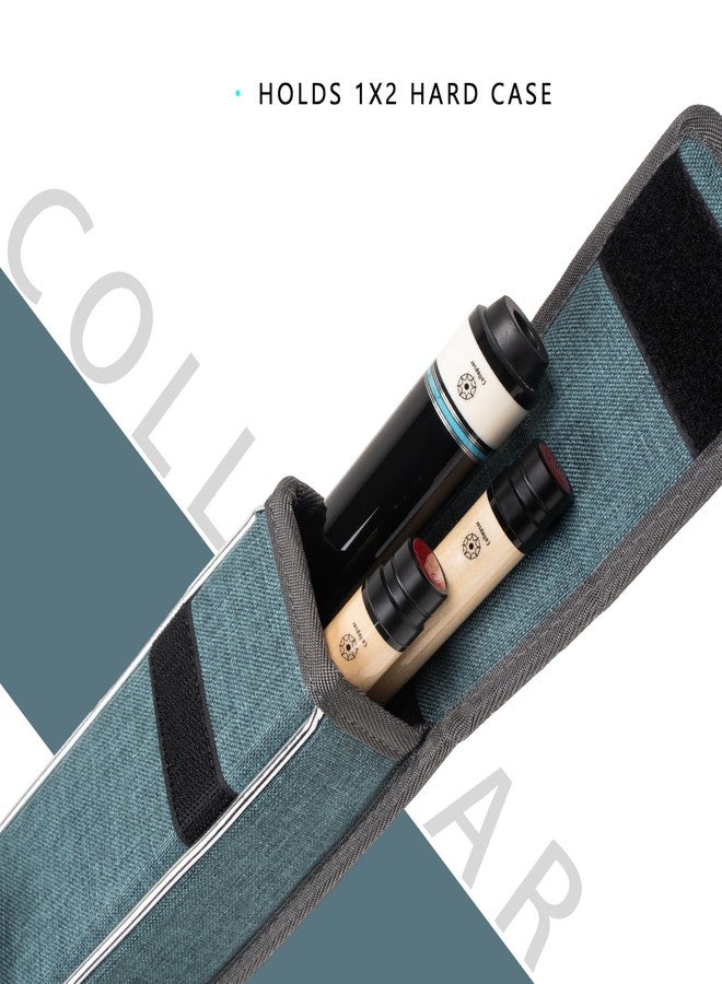 Collapsar 1x2 Pool Cue Case Holds 1 Butt and 2 Shafts,Heavy Duty Billiard Stick Bag with Adjustable Shoulder Straps - Image 3