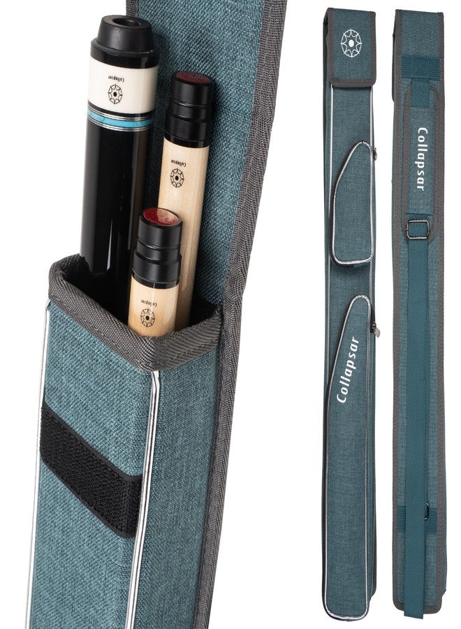 Collapsar 1x2 Pool Cue Case Holds 1 Butt and 2 Shafts,Heavy Duty Billiard Stick Bag with Adjustable Shoulder Straps - Image 1