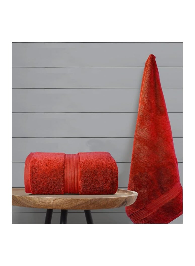 Pioneer Set Of 2 Supersoft Highly Absorbent Lightweight 550Gsm 70 X 140 Cm Bath Towel Red - Image 3