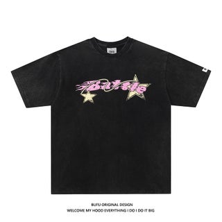 American Style Retro Heavy Trendy Brand Fashionable T-shirt Pure Cotton Shoulder Short-sleeved T-shirt Mens Spring and Summer Half-sleeved Top for Couple Black - pzsku/ZC95430020AF3AB015F86Z/45/1746216245/bbb78d80-94ff-49f4-b9c9-62976ce7bb06