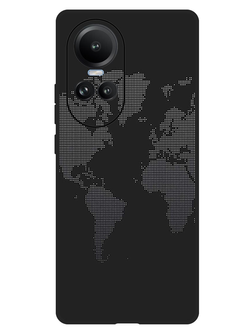 Theodor Protective Case Anti Scratch Shock Proof Bumper Cover For Oppo Reno 10/10 Pro Map In Dots - Image 1