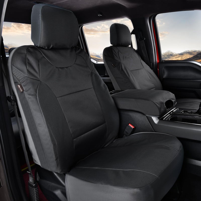Coverado Front Seat Covers Waterproof Oxford Seat Protector for Car Seat Cushions for Kids  Dogs Compatible with 20152025 Ford F150  20172025 Ford F250 F350 F450 Black 2PCS