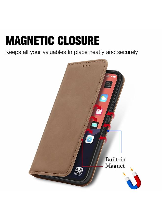 اس-توب جراب هاتف iPhone 14 Plus مصنوع من الجلد بتصميم كلاسيكي مع غطاء مغناطيسي قابل للطي - Image 4