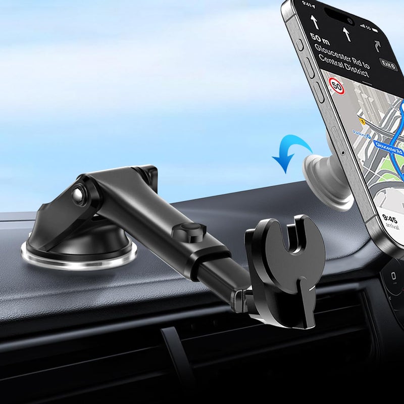 JCTRIWAY for Pop Socket Car Mount, Suction Cup Socket Grip Holder for Car with Strong 3M Sticky Adhesive, Dashboard Windshield Car Phone Holder Works for Popsocket, Fits All Smartphones with Pop Grip - Image 1