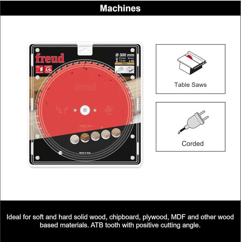 freud (مجموعة بوش) شفرة منشار دائري - خشب - 12 بوصة / 300 مم، عدد الأسنان 48 - Image 5