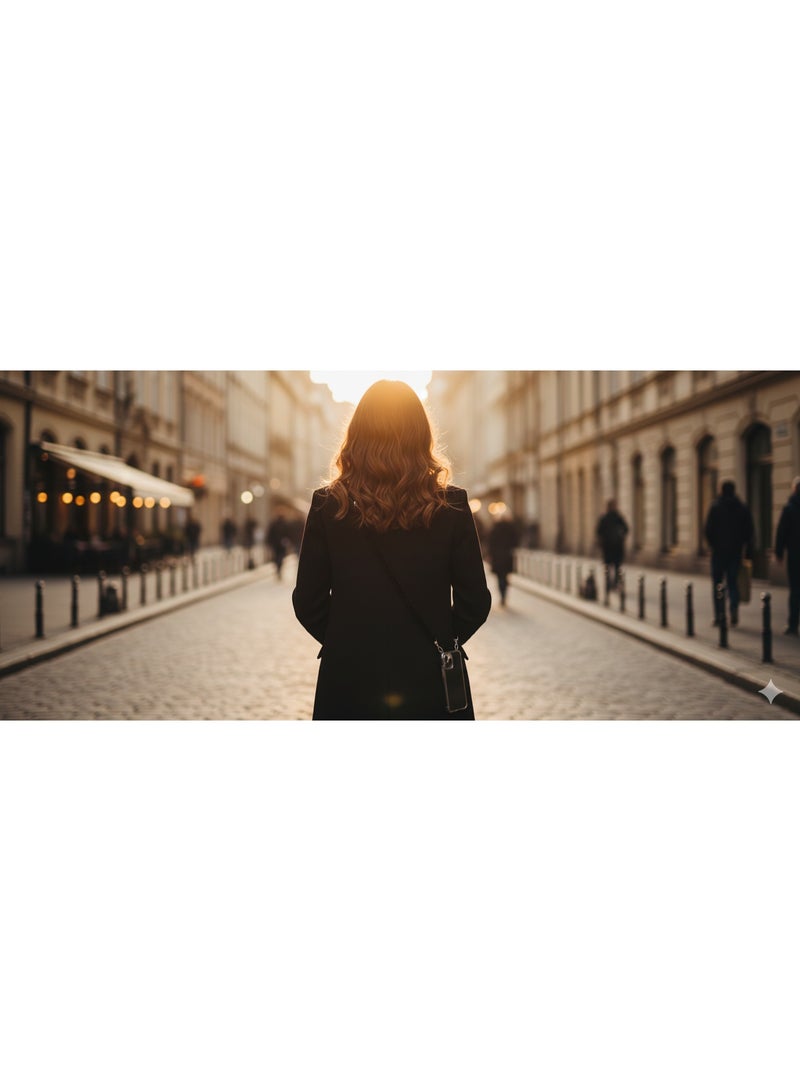 سلسلة موبايل طويلة خرز أسود مطفي – مقاس كبير – تعليق للرقبة/الكتف – حلقة فضي قوية - Image 4