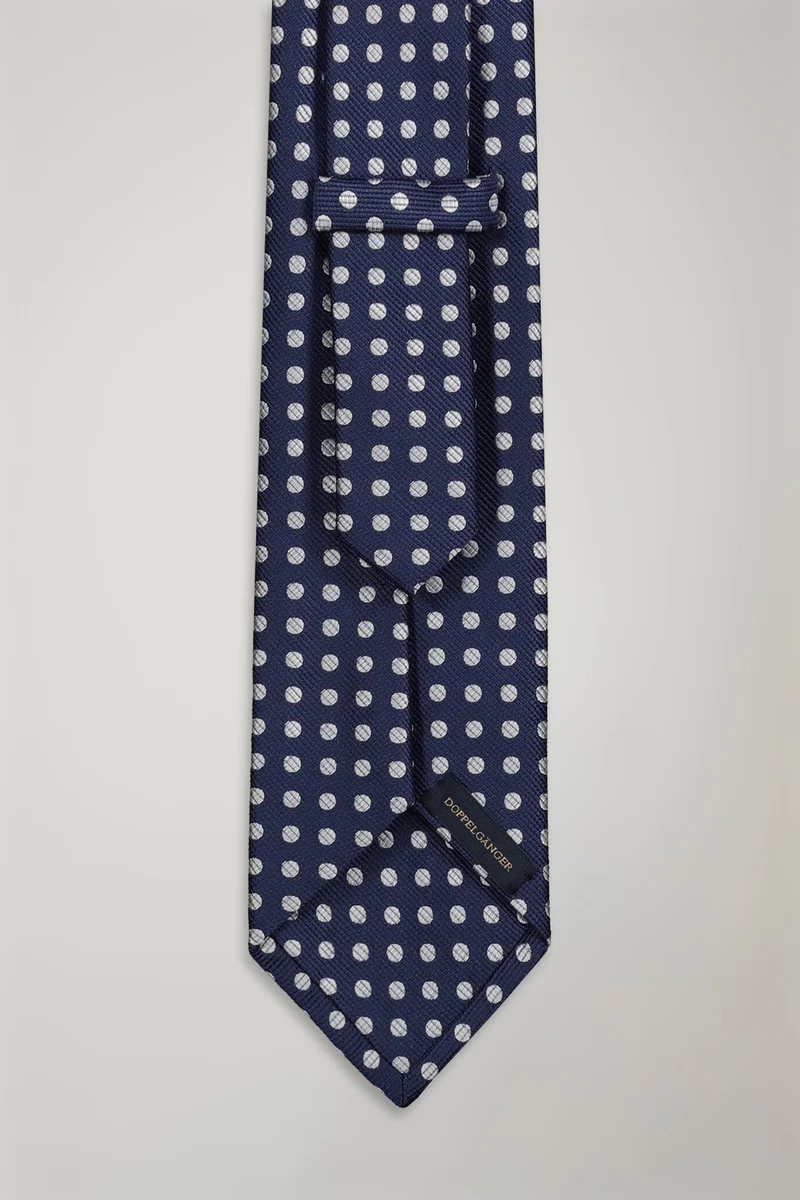 Doppelganger Men's tie pois pattern bamboo - Black
