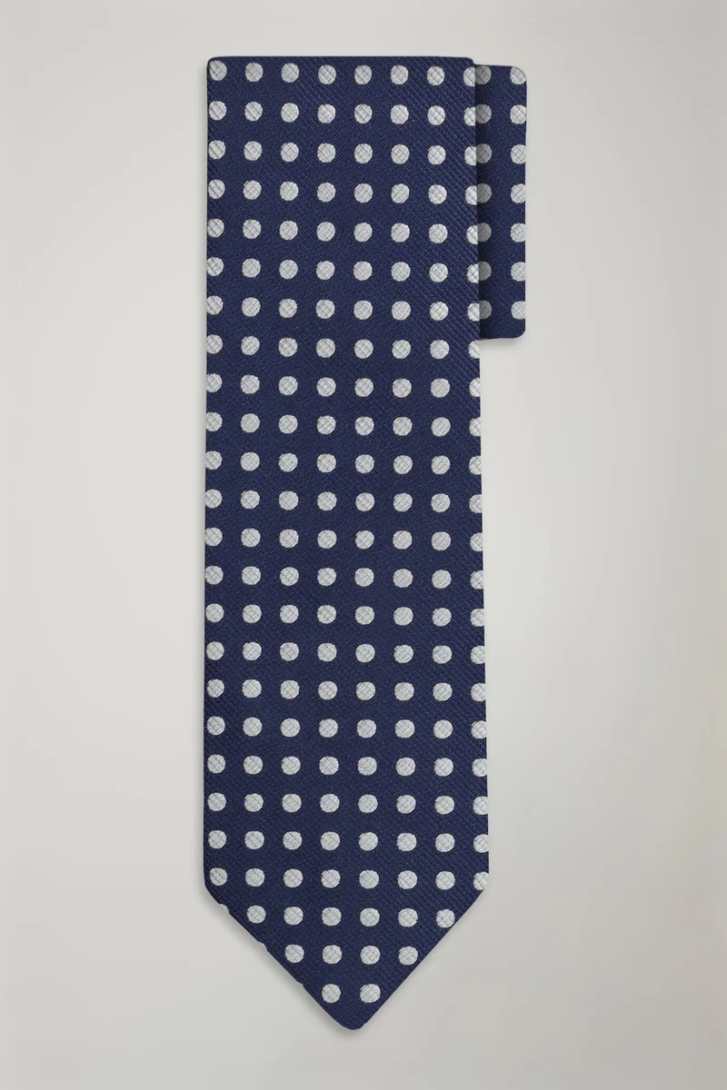 Doppelganger Men's tie pois pattern bamboo - Black