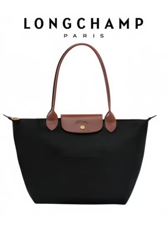 Longchamp Women's Medium Handbags, Tote Bags, Shoulder Bags, Forest Black Classic Style - Image 1