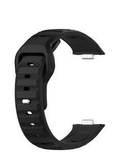 Generic Compatible with Huawei Watch Fit 3 Bands for Women/Men Silicone Strap Soft Waterproof Replacement Wristband for Huawei Watch Fit 3 (Black)  - Image 1