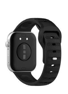 Generic Compatible with Huawei Watch Fit 3 Bands for Women/Men Silicone Strap Soft Waterproof Replacement Wristband for Huawei Watch Fit 3 (Black)  - Image 3