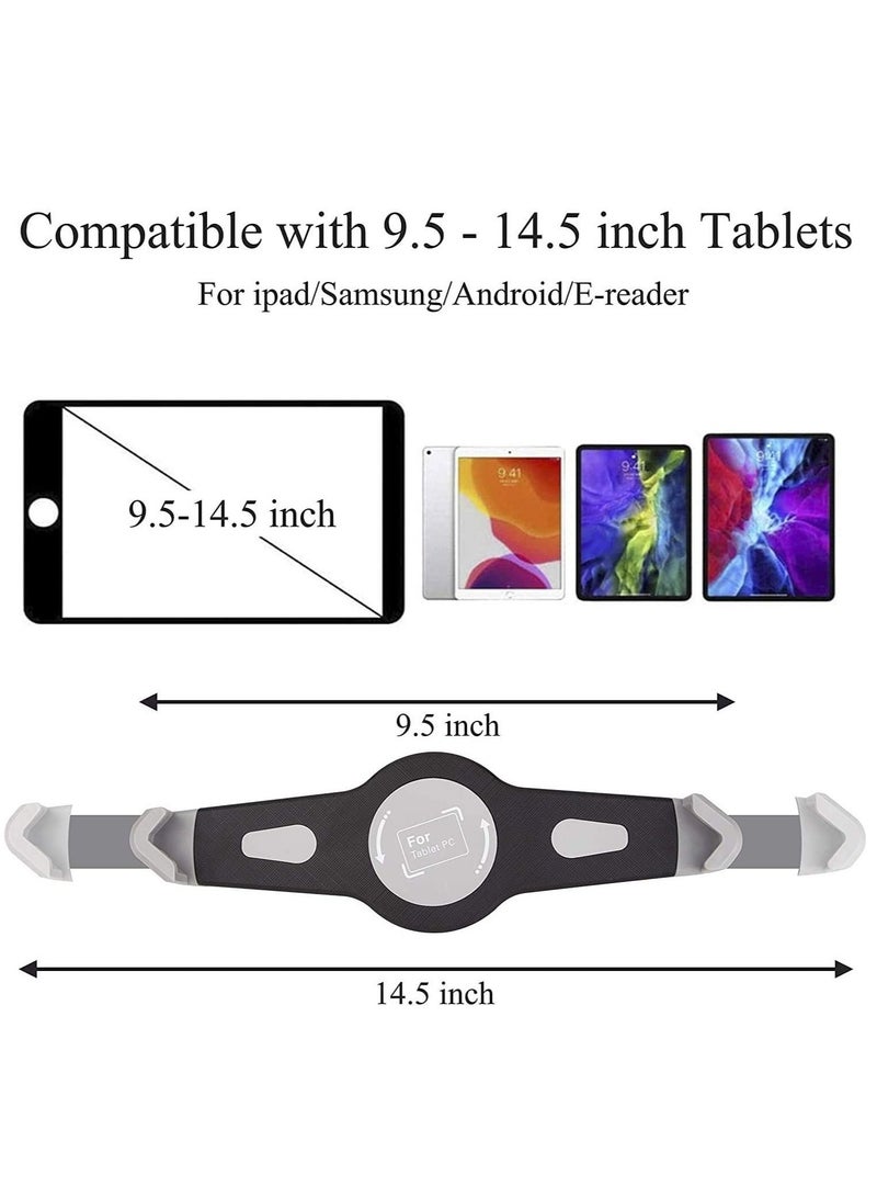 IPad and Mobile Phone Tripod Stand,Height Adjustable 20 to 60 Inch with 360 Degree Rotating Tablet Holder for iPad Air,iPad Pro and More 9.5 to 14.5 Inch Tablets - Image 5