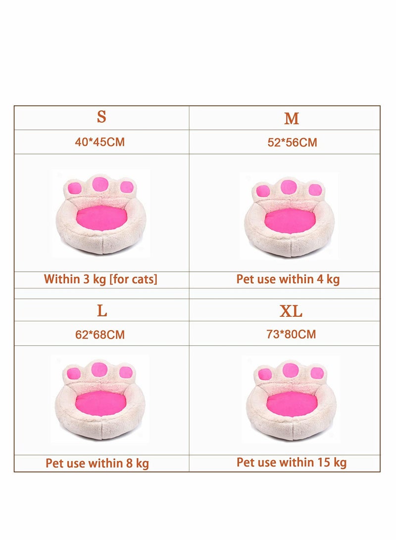 KASTWAVE Dog Bed, Pet Cat Mat Soft Paw Shaped Dog Sofa Bed, Dog Mattress for Small Medium Dogs Cats Pet Bed, Winter Cushion Provides a Warm Home for Your pet in Winter, pet Supplies, 52 * 56 cm, Pink - Image 5