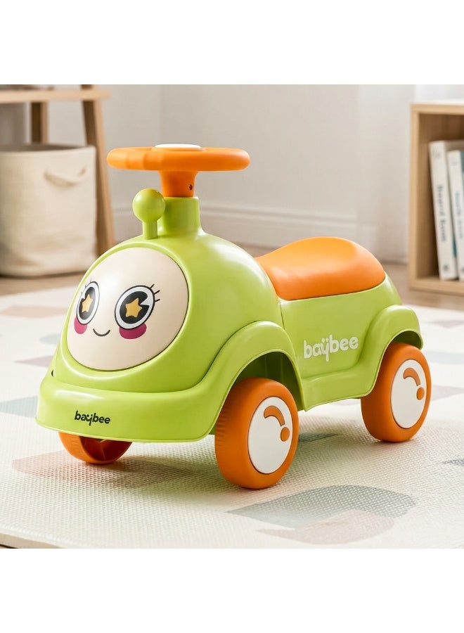 BAYBEE Baby Ride on Car for Kids, Toddler Ride on Baby Car with Music, and Storage Space | Kids Push Car for Baby | Children Push Ride on Car for Kids Toddlers 1 to 3 Years Boy Girl Green - Image 1