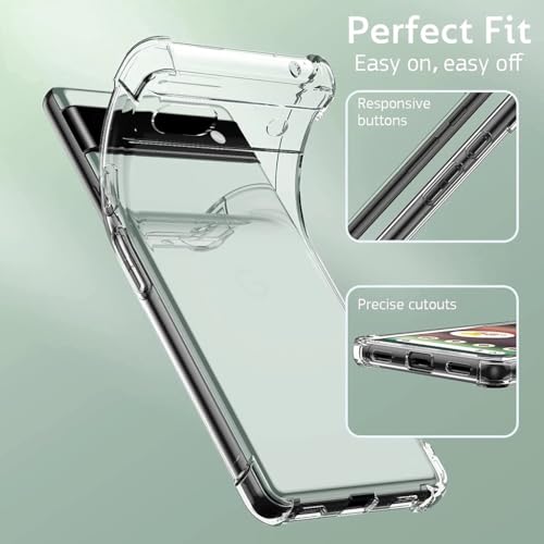 SPAZY CASE® Google Pixel 8a Back Cover | Protective Soft Transparent Shockproof Hybrid Protection Back Case Cover for Google Pixel 8a - Image 5