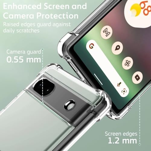 SPAZY CASE® Google Pixel 8a Back Cover | Protective Soft Transparent Shockproof Hybrid Protection Back Case Cover for Google Pixel 8a - Image 3