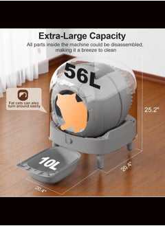 PETREE Petree™ Cube Self-Cleaning Cat Litter Box. Automatic Cat Litter Box Features Anti-pinch Technology. Automatic Self Cleaning Litter Box With App Control. Pet Tray Weighable & Detachable Cat Toilet. [12 Months Warranty].  - Image 4
