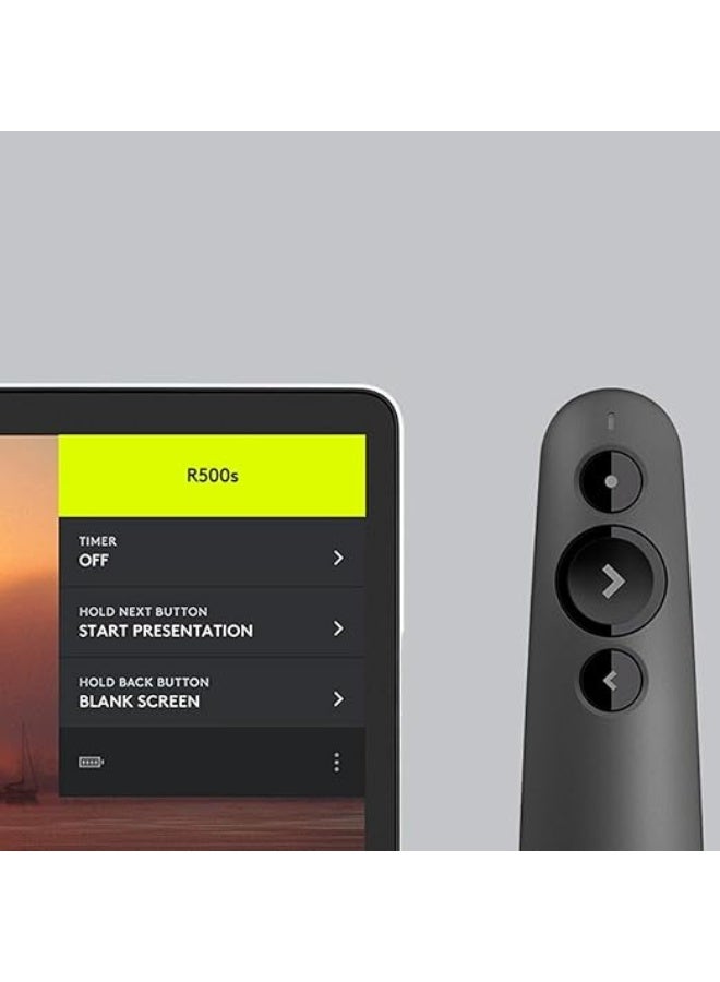 جهاز تحكم لاسلكي بالعروض التقديمية – بتقنية البلوتوث وUSB – مدى طويل وأزرار قابلة للتخصيص وبطارية ذكية تدوم حتى عام كامل - Image 3