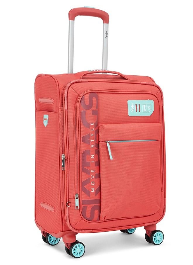 Skybags - 8 Wheels Skybags Vanguard Plus Orange Softside Medium Trolley Bag - SK STVAPW71COR - Image 1