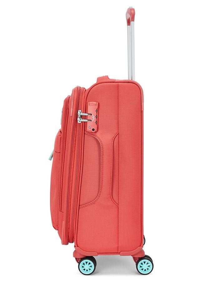 Skybags - 8 Wheels Skybags Vanguard Plus Orange Softside Medium Trolley Bag - SK STVAPW71COR - Image 1