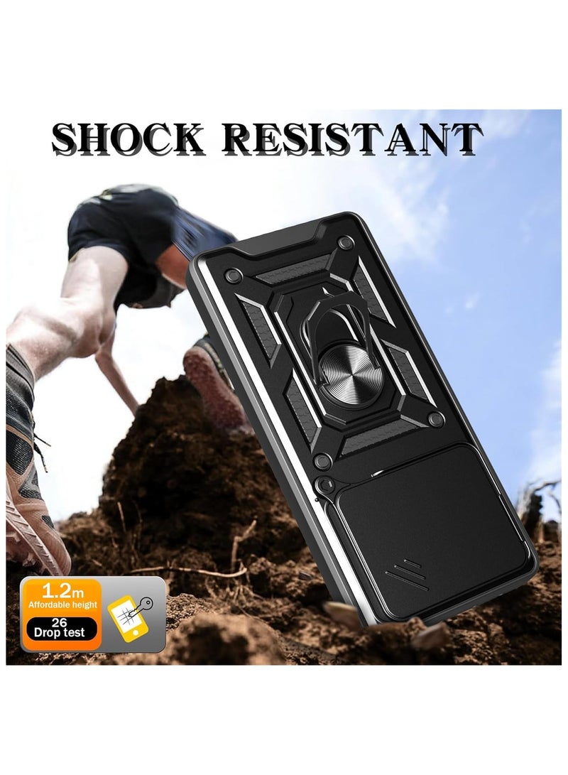 Phone Cover for Xiaomi Redmi Note 14 4G (not for 5G) with Slide Camera Cover Drop Protective Phone Case with Magnetic Car Mount Holder - Image 4