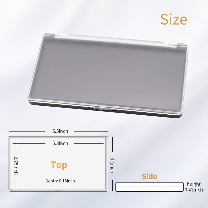 AJLTPA Magnetic Makeup Palette with Frosted Clear Top, 5 Pack Empty Eyeshadow Palettes depots Travel Storage Box for DIY Cosmetics Bronzer Highlights Powder (Small Palette - 5.5" x 3.1") - Image 2