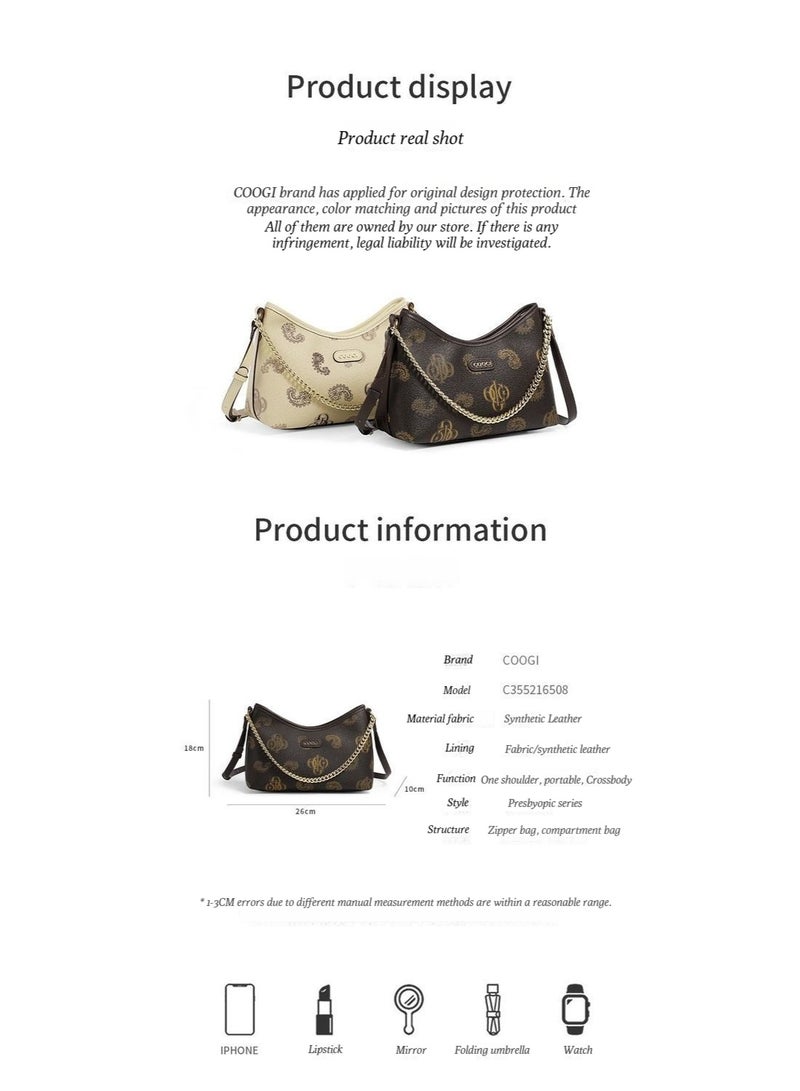 COOGI genuine new crossbody bag for work-wear, women's bag, light luxury, high-end single shoulder bag - Image 2