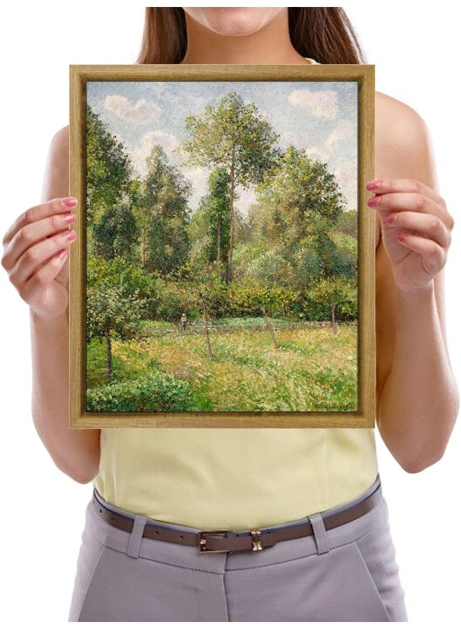 Pyradecor Vintage Wall Art Framed Home Decor Classical Artwork Poplars Éragny by Camille Pissarro Paintings Canvas Prints for Living Room Bedroom Farmhouse Decorations - Image 4