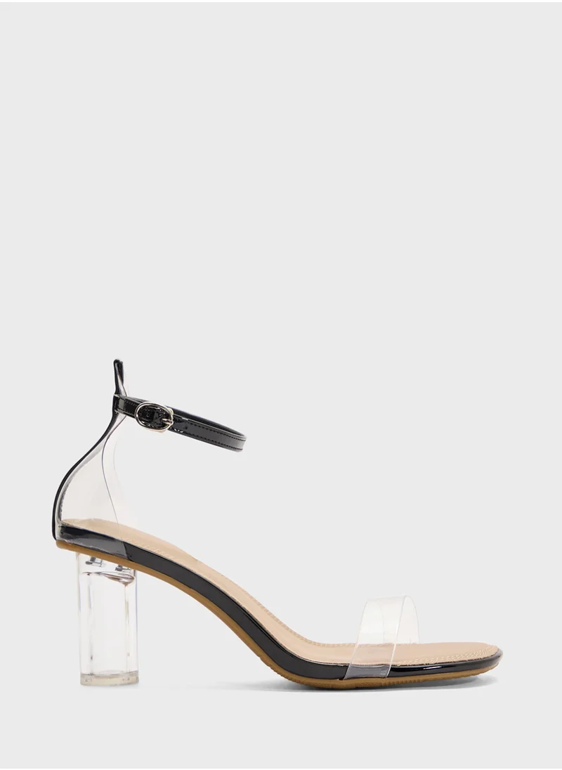 Ginger Clear Heeled Sandal
