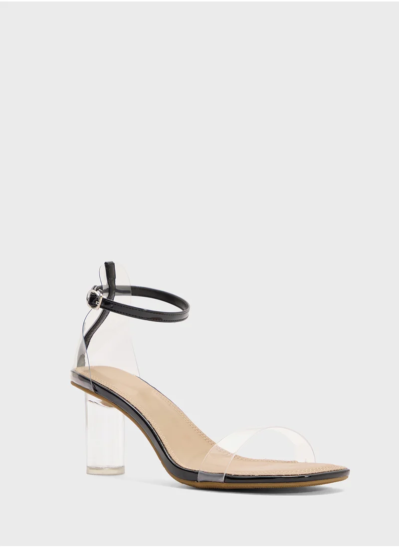 Ginger Clear Heeled Sandal