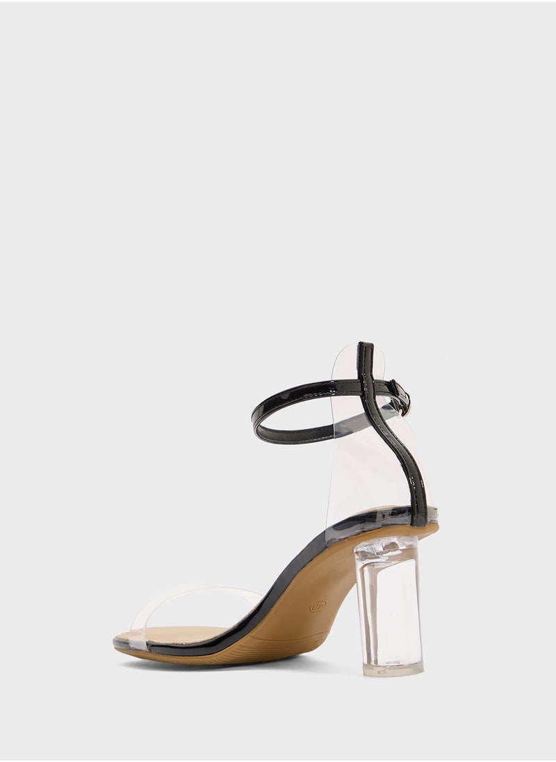 Ginger Clear Heeled Sandal  - Image 4