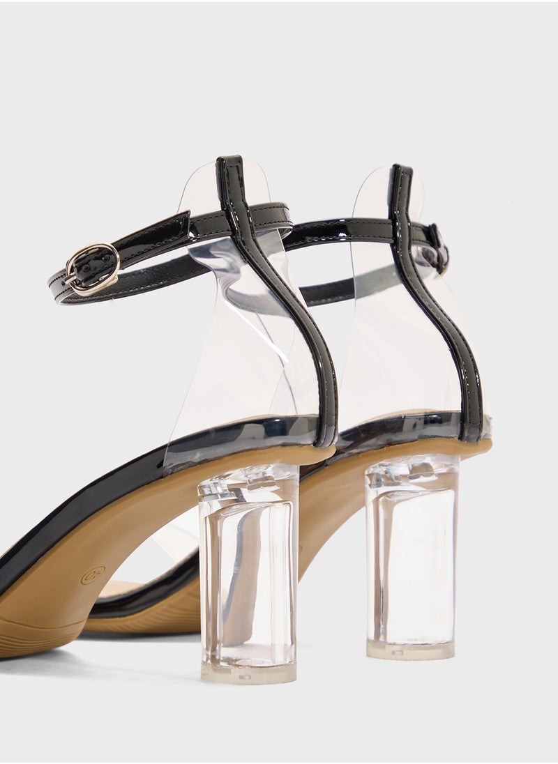 Ginger Clear Heeled Sandal  - Image 5