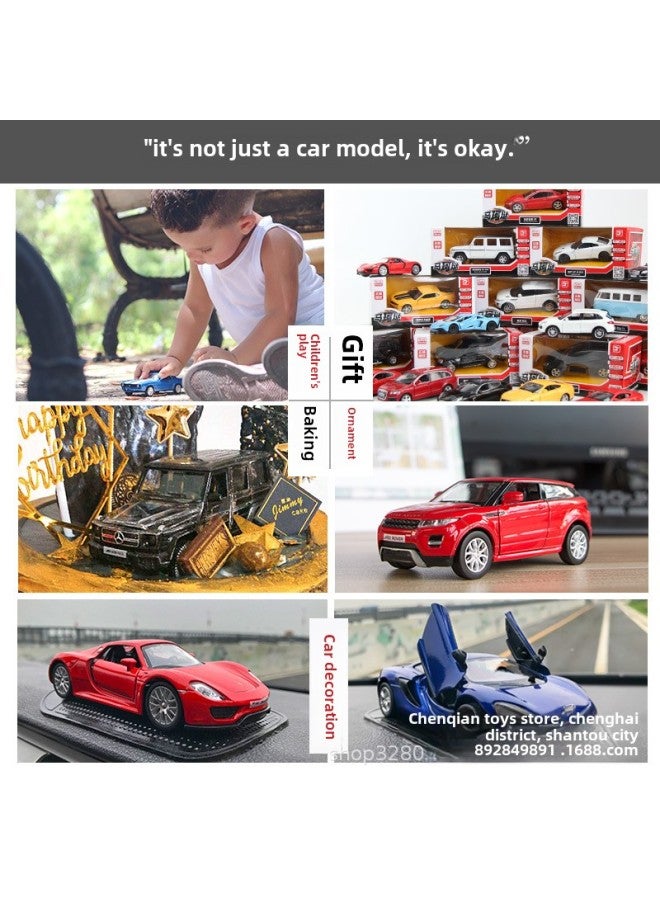 Marco's Lamborghini Daniel Calf Bat Mercedes-Benz Horse Audi Land Rover Simulation Alloy Car Model-Color:BMW M4 Gold