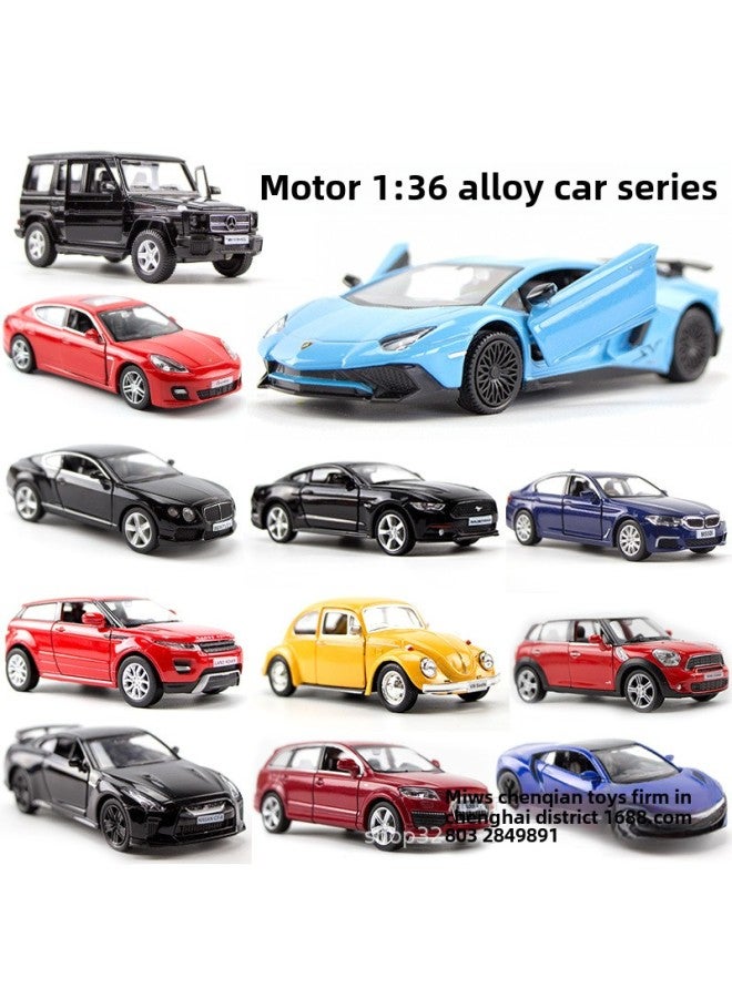 Marco's Lamborghini Daniel Calf Bat Mercedes-Benz Horse Audi Land Rover Simulation Alloy Car Model-Color:BMW M4 Gold