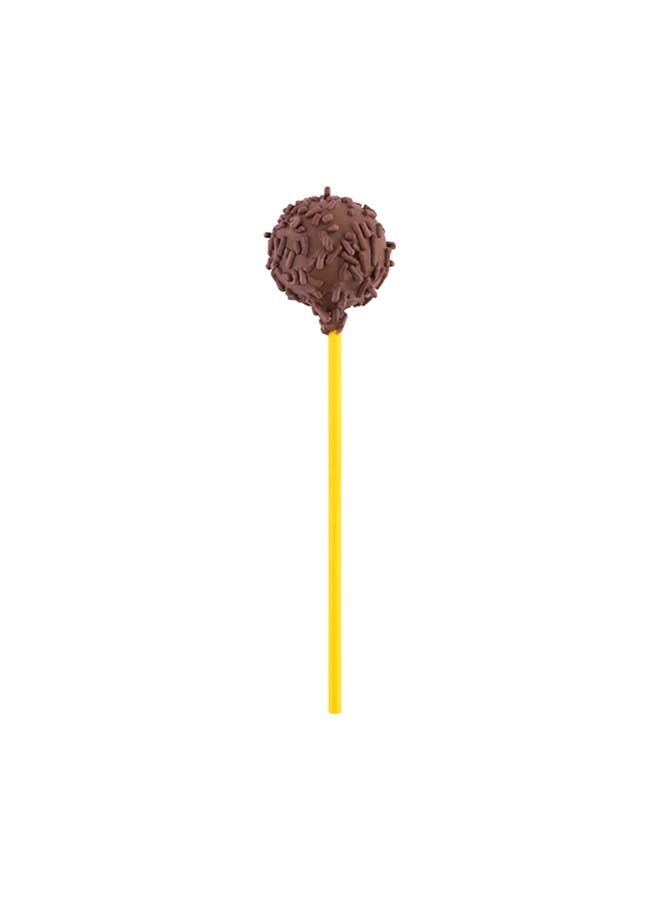 Restaurantware 5.9 Inch Cake Pop Sticks, 100 Durable Lollipop Sticks - Sturdy, Multipurpose, Yellow Paper Colored Cake Pop Sticks, Food Grade, For Desserts Or Crafts  - Image 4