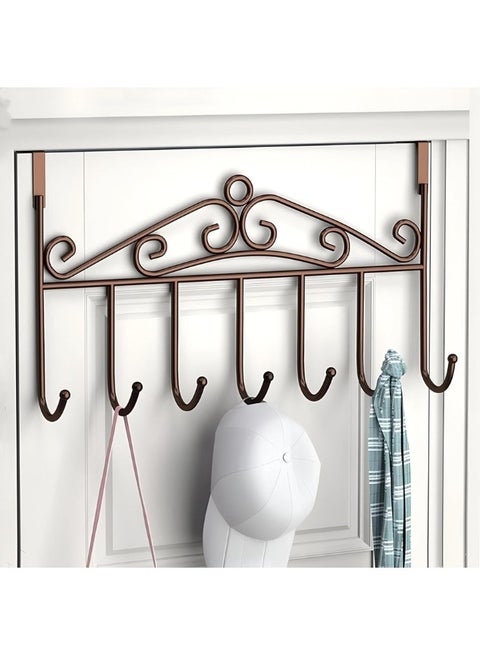 Metal door hanger 7 hooks without nails