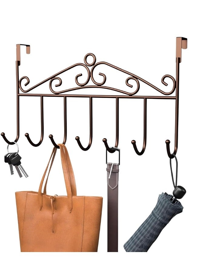 Metal door hanger 7 hooks without nails - Image 3