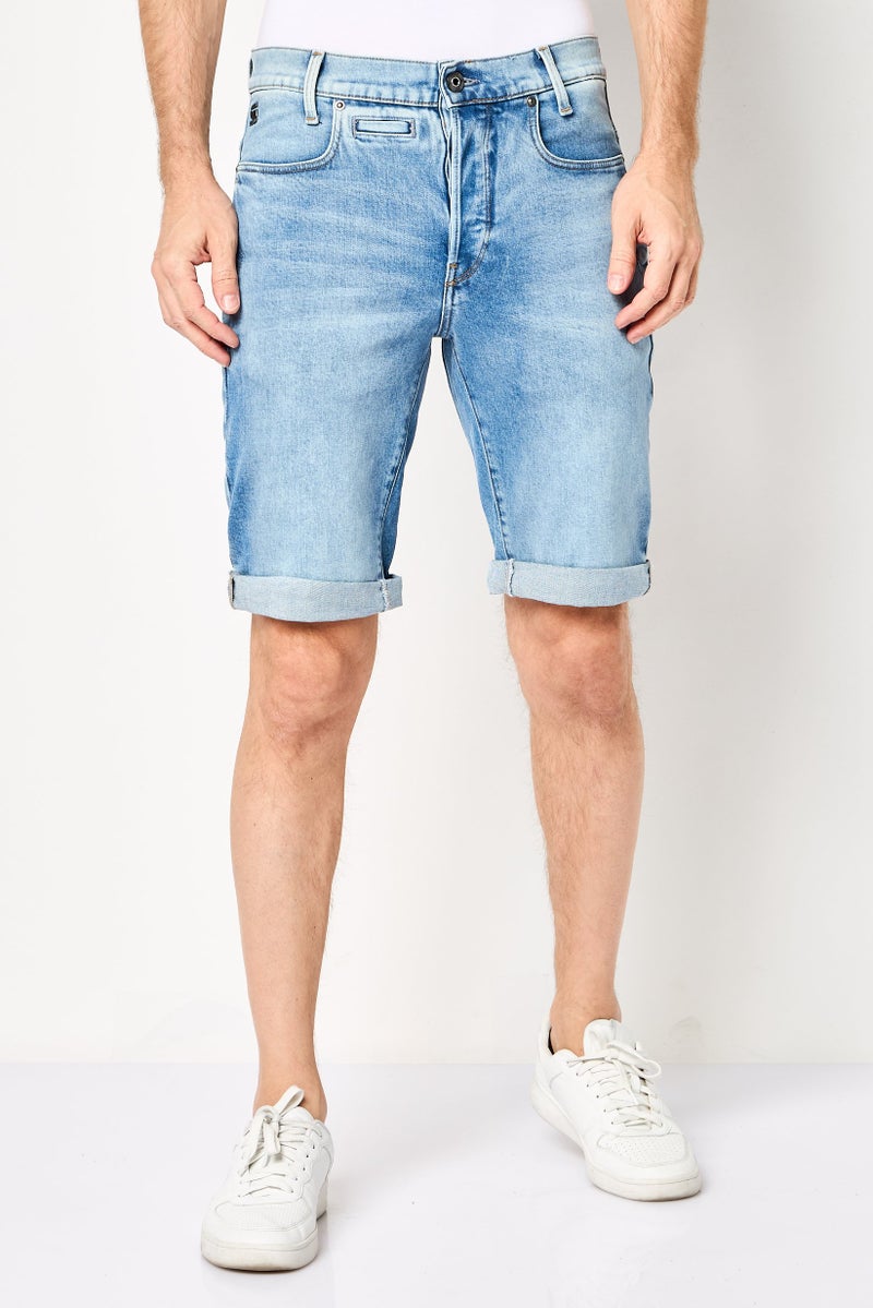 G-Star RAW شورتات جينز مغسولة للرجال، أزرق فاتح - Image 1