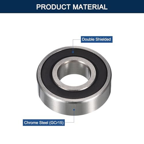 HiPicco 3203-2RS/5203-2RS Angular Contact Bearings, ID 17mm x OD 40mm x Width 17.5mm Double Rubber Sealed Ball Bearings, Pre-Lubricated (GCr15) Chrome Steel 2pcs - Image 4
