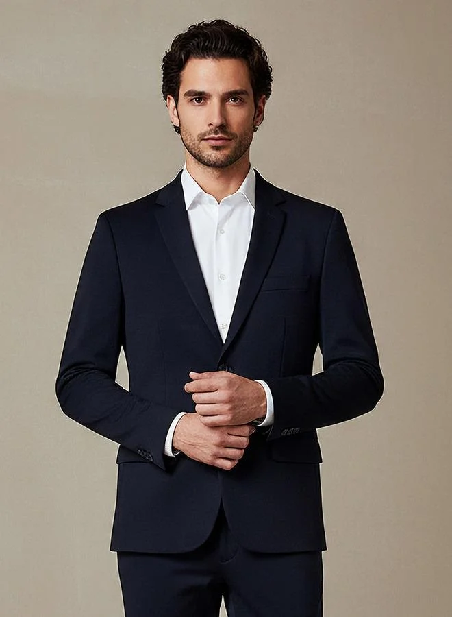 Splash FAV Men Slim Fit Notched Lapel Blazer